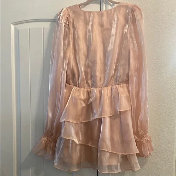 MAJORELLE Blush Layered Chiffon Tiered Dress, M - Picture 6 of 6